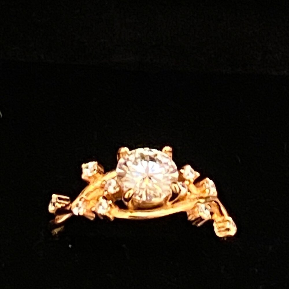 Moissanite 1-Carat Round Cut Ring Size 7 - Picture 2 of 10